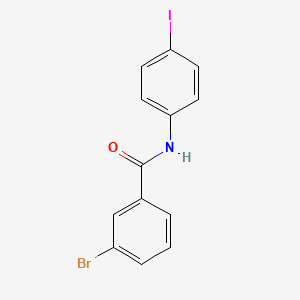 molecular formula C13H9BrINO B11552277 3-bromo-N-(4-iodophenyl)benzamide 