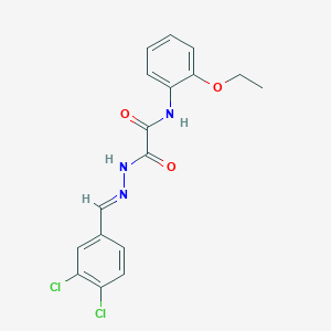 2-[(2E)-2-(3,4-dichlorobenzylidene)hydrazinyl]-N-(2-ethoxyphenyl)-2-oxoacetamide