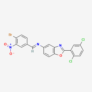 N-[(E)-(4-bromo-3-nitrophenyl)methylidene]-2-(2,5-dichlorophenyl)-1,3-benzoxazol-5-amine