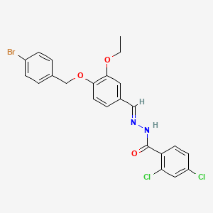 N'-[(E)-{4-[(4-bromobenzyl)oxy]-3-ethoxyphenyl}methylidene]-2,4-dichlorobenzohydrazide