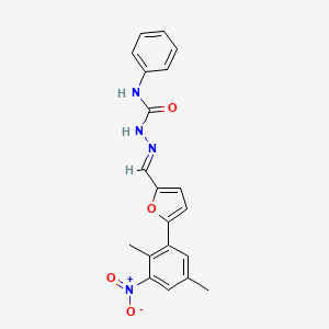 (2E)-2-{[5-(2,5-dimethyl-3-nitrophenyl)furan-2-yl]methylidene}-N-phenylhydrazinecarboxamide