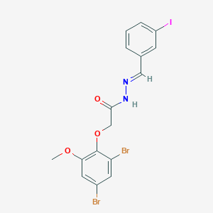 molecular formula C16H13Br2IN2O3 B11552363 2-(2,4-dibromo-6-methoxyphenoxy)-N'-[(E)-(3-iodophenyl)methylidene]acetohydrazide 