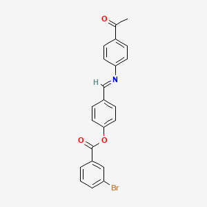 4-{[(4-Acetylphenyl)imino]methyl}phenyl 3-bromobenzoate