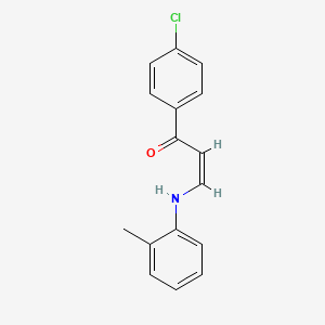 (1Z,3E)-1-(4-chlorophenyl)-3-[(2-methylphenyl)imino]prop-1-en-1-ol