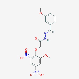 2-(2-methoxy-4,6-dinitrophenoxy)-N'-[(E)-(3-methoxyphenyl)methylidene]acetohydrazide