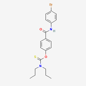 molecular formula C20H23BrN2O2S B11552466 O-{4-[(4-bromophenyl)carbamoyl]phenyl} dipropylcarbamothioate 