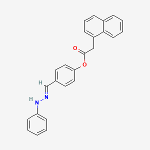 4-[(E)-(2-phenylhydrazinylidene)methyl]phenyl naphthalen-1-ylacetate