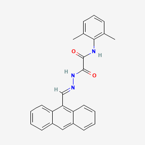 molecular formula C25H21N3O2 B11552501 2-[(2E)-2-(anthracen-9-ylmethylidene)hydrazinyl]-N-(2,6-dimethylphenyl)-2-oxoacetamide 