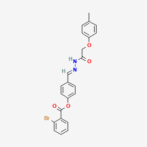 4-[(E)-{2-[(4-methylphenoxy)acetyl]hydrazinylidene}methyl]phenyl 2-bromobenzoate