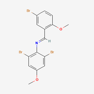 2,6-dibromo-N-[(E)-(5-bromo-2-methoxyphenyl)methylidene]-4-methoxyaniline