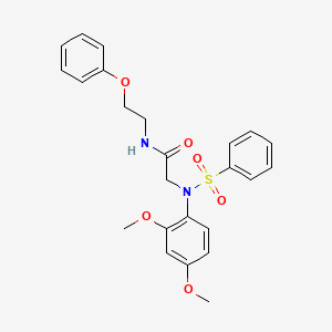 2-[N-(2,4-Dimethoxyphenyl)benzenesulfonamido]-N-(2-phenoxyethyl)acetamide