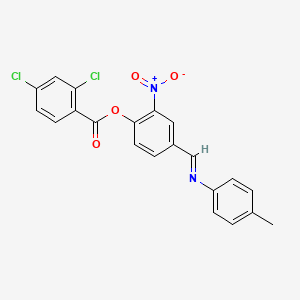 4-[(E)-[(4-Methylphenyl)imino]methyl]-2-nitrophenyl 2,4-dichlorobenzoate