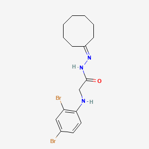 molecular formula C16H21Br2N3O B11552538 N'-Cyclooctylidene-2-[(2,4-dibromophenyl)amino]acetohydrazide 