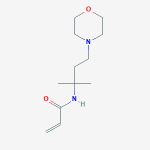 molecular formula C12H22N2O2 B11552550 N-[2-methyl-4-(morpholin-4-yl)butan-2-yl]prop-2-enamide 