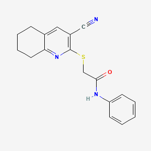 2-[(3-cyano-5,6,7,8-tetrahydroquinolin-2-yl)sulfanyl]-N-phenylacetamide