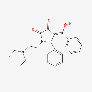 1-[2-(diethylamino)ethyl]-3-hydroxy-5-phenyl-4-(phenylcarbonyl)-1,5-dihydro-2H-pyrrol-2-one