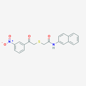 N-(naphthalen-2-yl)-2-{[2-(3-nitrophenyl)-2-oxoethyl]sulfanyl}acetamide