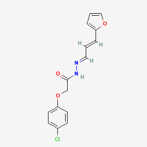 2-(4-chlorophenoxy)-N'-[(1E,2E)-3-(furan-2-yl)prop-2-en-1-ylidene]acetohydrazide