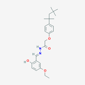 N'-[(E)-(5-ethoxy-2-hydroxyphenyl)methylidene]-2-[4-(2,4,4-trimethylpentan-2-yl)phenoxy]acetohydrazide