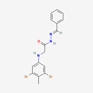 2-[(3,5-Dibromo-4-methylphenyl)amino]-N'-[(E)-phenylmethylidene]acetohydrazide