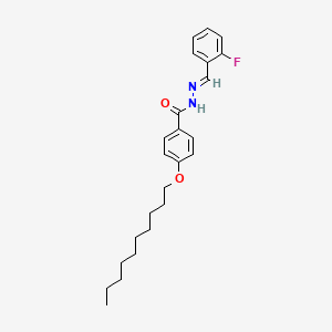 molecular formula C24H31FN2O2 B11552636 4-(decyloxy)-N'-[(E)-(2-fluorophenyl)methylidene]benzohydrazide 