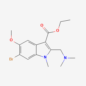 molecular formula C16H21BrN2O3 B11552654 ethyl 6-bromo-2-[(dimethylamino)methyl]-5-methoxy-1-methyl-1H-indole-3-carboxylate 