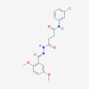 N-(3-chlorophenyl)-4-[(2E)-2-(2,5-dimethoxybenzylidene)hydrazinyl]-4-oxobutanamide