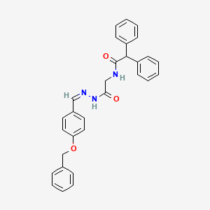 N-({N'-[(Z)-[4-(Benzyloxy)phenyl]methylidene]hydrazinecarbonyl}methyl)-2,2-diphenylacetamide