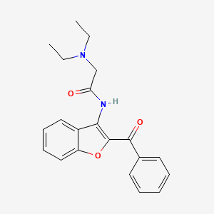 molecular formula C21H22N2O3 B11552672 N-(2-Benzoyl-1-benzofuran-3-yl)-2-(diethylamino)acetamide 