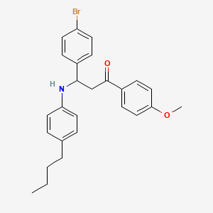 molecular formula C26H28BrNO2 B11552684 3-(4-Bromophenyl)-3-[(4-butylphenyl)amino]-1-(4-methoxyphenyl)propan-1-one 