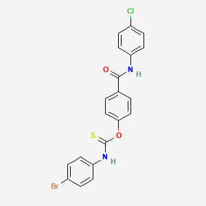 O-{4-[(4-chlorophenyl)carbamoyl]phenyl} (4-bromophenyl)carbamothioate