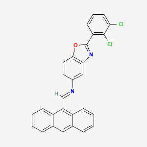 N-[(E)-anthracen-9-ylmethylidene]-2-(2,3-dichlorophenyl)-1,3-benzoxazol-5-amine