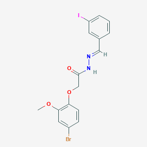 2-(4-bromo-2-methoxyphenoxy)-N'-[(E)-(3-iodophenyl)methylidene]acetohydrazide