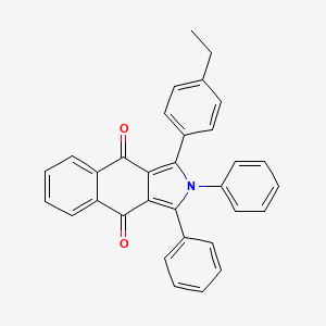 molecular formula C32H23NO2 B11552746 1-(4-ethylphenyl)-2,3-diphenyl-2H-benzo[f]isoindole-4,9-dione 