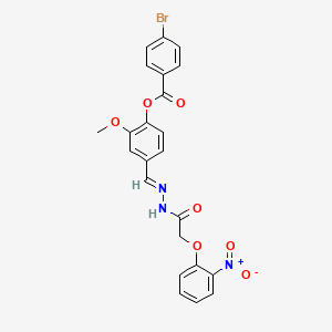 2-methoxy-4-[(E)-{2-[(2-nitrophenoxy)acetyl]hydrazinylidene}methyl]phenyl 4-bromobenzoate