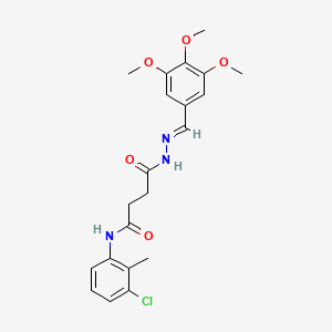 N-(3-chloro-2-methylphenyl)-4-oxo-4-[(2E)-2-(3,4,5-trimethoxybenzylidene)hydrazinyl]butanamide