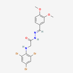 N'-[(E)-(3,4-Dimethoxyphenyl)methylidene]-2-[(2,4,6-tribromophenyl)amino]acetohydrazide