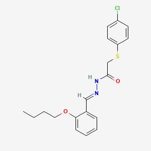 N'-[(E)-(2-butoxyphenyl)methylidene]-2-[(4-chlorophenyl)sulfanyl]acetohydrazide