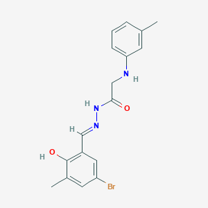 N'-[(E)-(5-Bromo-2-hydroxy-3-methylphenyl)methylidene]-2-[(3-methylphenyl)amino]acetohydrazide