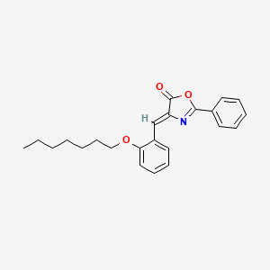 molecular formula C23H25NO3 B11552877 (4Z)-4-[2-(heptyloxy)benzylidene]-2-phenyl-1,3-oxazol-5(4H)-one 