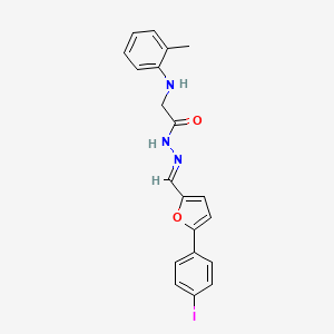 N'-[(E)-[5-(4-Iodophenyl)furan-2-YL]methylidene]-2-[(2-methylphenyl)amino]acetohydrazide