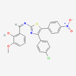 2-[(Z)-{[4-(4-chlorophenyl)-5-(4-nitrophenyl)-1,3-thiazol-2-yl]imino}methyl]-6-methoxyphenol