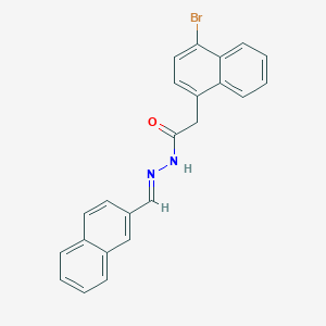 2-(4-bromonaphthalen-1-yl)-N'-[(E)-naphthalen-2-ylmethylidene]acetohydrazide