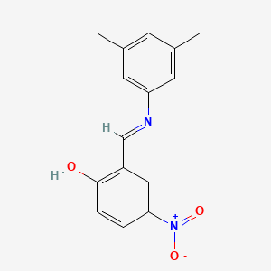 molecular formula C15H14N2O3 B11552970 2-{(E)-[(3,5-dimethylphenyl)imino]methyl}-4-nitrophenol 