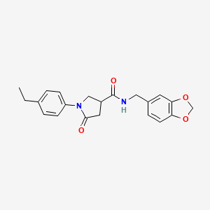 N-(1,3-benzodioxol-5-ylmethyl)-1-(4-ethylphenyl)-5-oxopyrrolidine-3-carboxamide