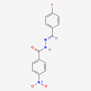 N'-[(E)-(4-fluorophenyl)methylidene]-4-nitrobenzohydrazide