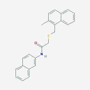 molecular formula C24H21NOS B11552983 2-{[(2-methylnaphthalen-1-yl)methyl]sulfanyl}-N-(naphthalen-2-yl)acetamide 