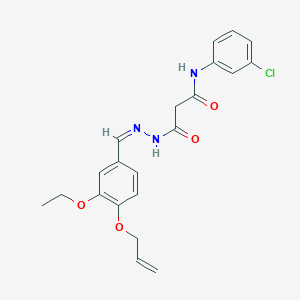 N-(3-chlorophenyl)-3-{(2Z)-2-[3-ethoxy-4-(prop-2-en-1-yloxy)benzylidene]hydrazinyl}-3-oxopropanamide