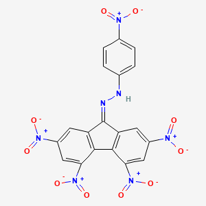 molecular formula C19H9N7O10 B11553018 1-(4-nitrophenyl)-2-(2,4,5,7-tetranitro-9H-fluoren-9-ylidene)hydrazine 