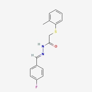 N'-[(E)-(4-Fluorophenyl)methylidene]-2-[(2-methylphenyl)sulfanyl]acetohydrazide